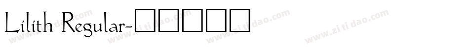 Lilith Regular字体转换
